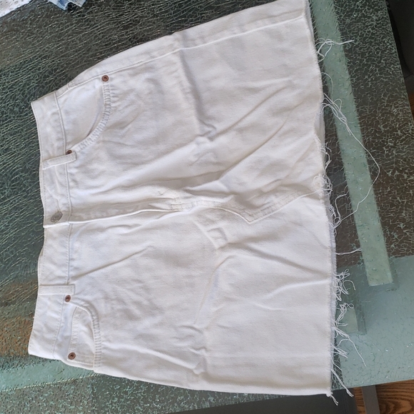 topshop white jean skirt - Picture 3 of 4